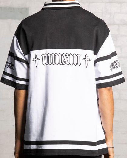 Saint Morta Inferno Polo Shirt Black/White