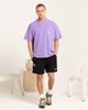 Carre Class Oversized Pocket T-Shirt Purple