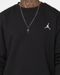 Jordan Flight MVP Graphic Fleece Crewneck Sweatshirt Black/Sail