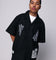 Loiter Witness Button Up T-Shirt Black
