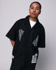 Loiter Witness Button Up T-Shirt Black
