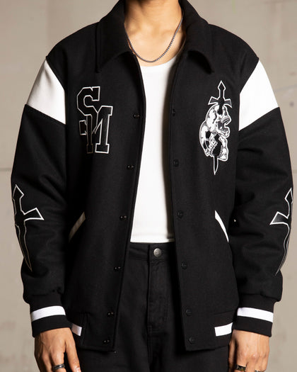 Saint Morta La Rambla Varsity Jacket Black/White