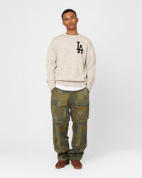 New Era Los Angeles Dodgers Oversized Knit Sweater Stone