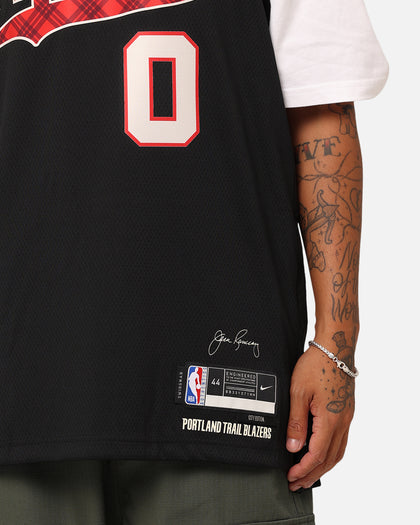 Nike Portland Trail Blazers Damian Lillard City Edition 2023/24 Dri-FIT Swingman Jersey Black
