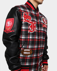Pro Standard San Francisco 49ers Pro Prep Plaid Jacket Red/Black