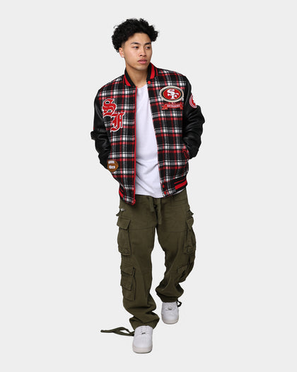 Pro Standard San Francisco 49ers Pro Prep Plaid Jacket Red/Black