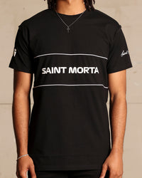 Saint Morta Moto Lafayette T-Shirt Black/White