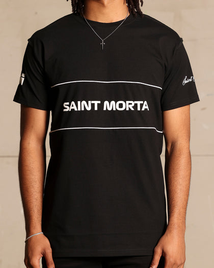 Saint Morta Moto Lafayette T-Shirt Black/White