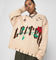 Loiter Fable Distressed Knit Sweater Stone