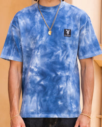 Playboy By Culture Kings Vacay T-Shirt Light Blue Tye