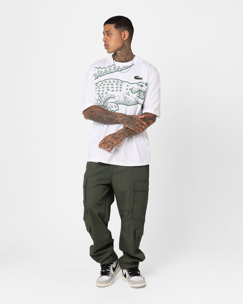 Lacoste Big Croc Loose Fit T-Shirt White