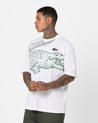 Lacoste Big Croc Loose Fit T-Shirt White