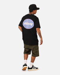 Stussy Italic Grid T-Shirt Black