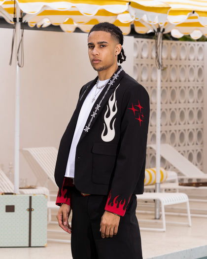 Loiter Western Blazer Jacket Black