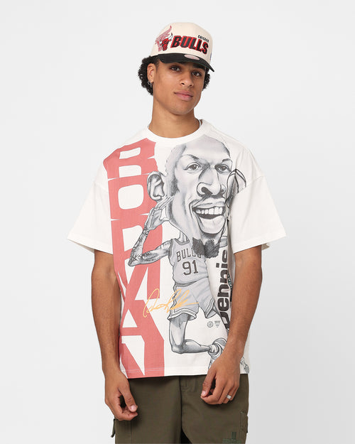Mitchell & Ness Chicago Bulls Dennis Rodman Blockade T-Shirt Vintage White