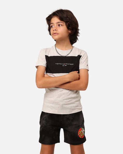 Tommy Hilfiger Kids' Colour Block T-Shirt New Light Grey
