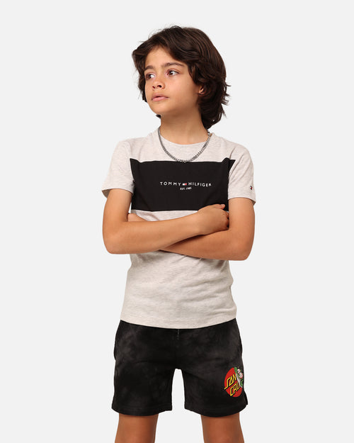 Tommy Hilfiger Kids' Colour Block T-Shirt New Light Grey