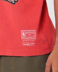 Mitchell & Ness Chicago Bulls Highway Logo T-Shirt Bulls Red