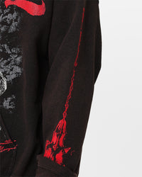 73Studio X The Lord Of The Rings Nazgul Vintage Hoodie Black Wash