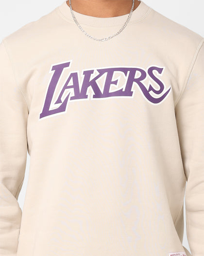 Mitchell & Ness Los Angeles Lakers Basic Team Logo Crewneck Clay
