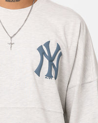 Majestic Athletic New York Yankees Tonal Stark Long Sleeve T-Shirt Vintage White Marle