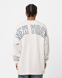Majestic Athletic New York Yankees Tonal Stark Long Sleeve T-Shirt Vintage White Marle