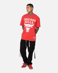 Mitchell & Ness Chicago Bulls XL Logo One Colour T-Shirt Faded Red