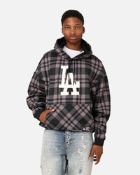Majestic Athletic Los Angeles Dodgers Check Logo Hoodie Faded Black