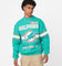 Majestic Athletic Miami Dolphins Stripe Crest Crewneck Faded Teal