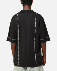 Carré Thorny 1/4 Zip Polo Shirt Black