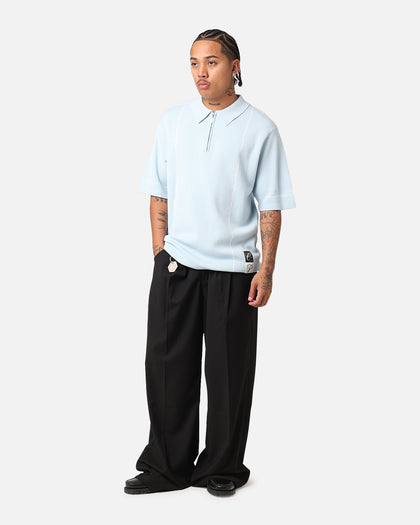 Carre Thorny 1/4 Zip Polo Shirt Light Blue