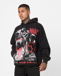 The Night Shift Dog Vintage Hoodie Black Wash