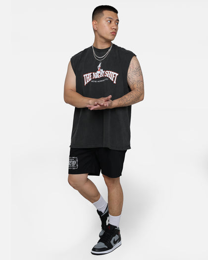 The Night Shift Gentlemen's Club Muscle T-Shirt Black Wash