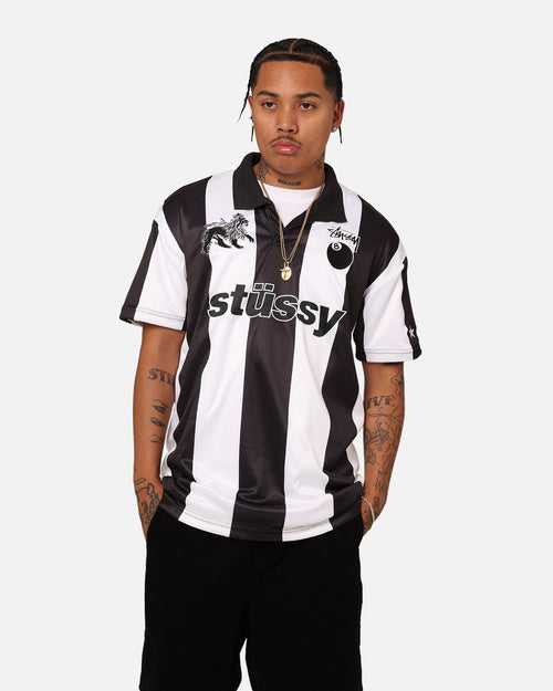 Stussy Football Polo Shirt Black/White