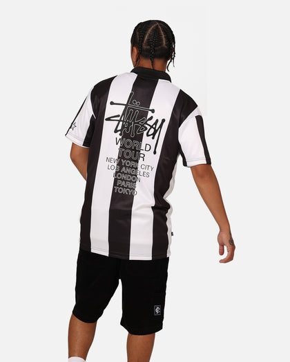 Stussy Football Polo Shirt Black/White