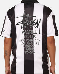Stussy Football Polo Shirt Black/White