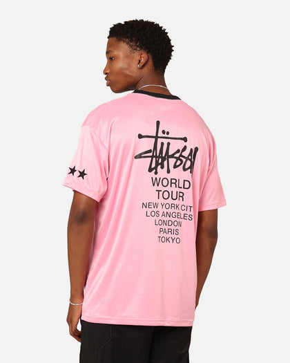Stussy Football T-Shirt Pink