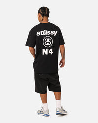 Stussy Italic No. 4 T-Shirt Black/White