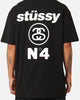Stussy Italic No. 4 T-Shirt Black/White