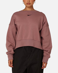 Nike Women's Sportswear Phoenix Fleece Crewneck Smokey Mauve/Black