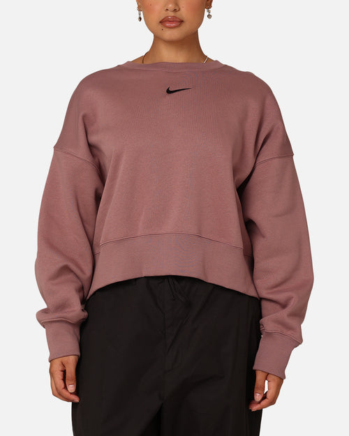 Nike Women's Sportswear Phoenix Fleece Crewneck Smokey Mauve/Black