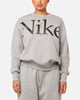 Nike Women's Sportswear Phoenix Fleece Oversized Logo Crewneck Dark Grey Heather