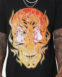 Last Kings Fiery Skull T-Shirt Black