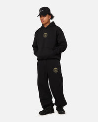 Jordan X Paris Saint-Germain Fleece Pullover Hoodie Black/Cargo Khaki