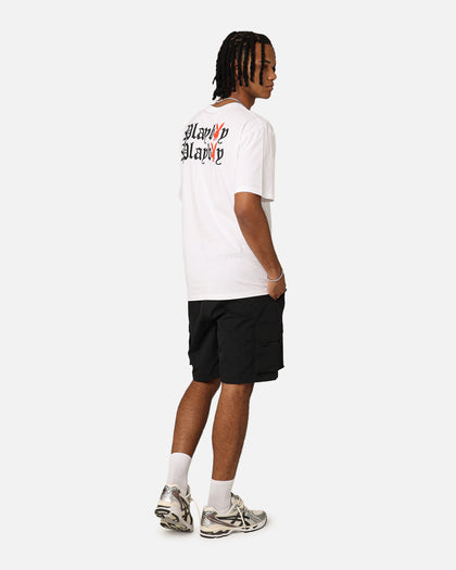 Playboy Bunny O Gothic Stack T-Shirt White