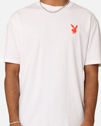 Playboy Bunny O Gothic Stack T-Shirt White