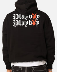 Playboy Gothic Stack Hoodie Black