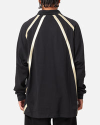 Adidas Rugby Long Sleeve Polo Shirt Black