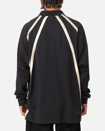 Adidas Rugby Long Sleeve Polo Shirt Black