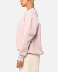 Nike Women's Sportswear Phoenix Fleece Oversized Logo Crewneck Platinum Violet/Light Orewood Brown/Smokey Mauve